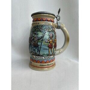 Budweiser Discover America Series The Santa Maria Beer Stein 1989 Anheuser Busch